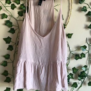 Pink Flared Tank Top
